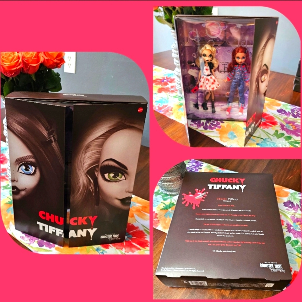 NIB Monster High Skullector Chucky & Tiffany dolls